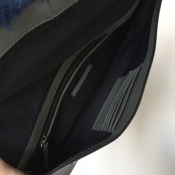 Blue Faux Fur Large Harajuku Clutch Wristlet - Picture 4 of 7